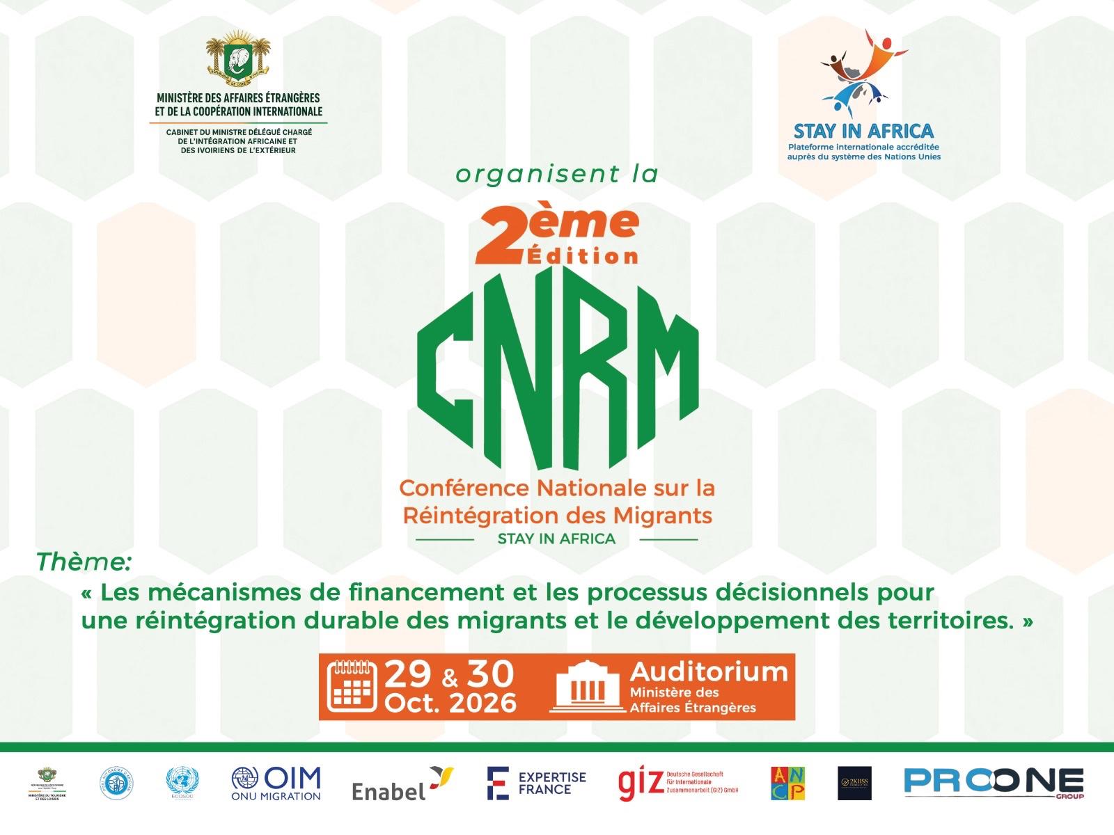 Conférence Nationale sur la Réintégration des Migrants STAY IN AFRICA